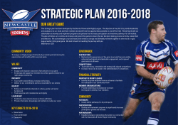 OUR GREAT GAME - Newcastle Rugby League