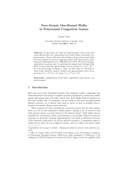 Non-Atomic One-Round Walks in Polynomial Congestion Games