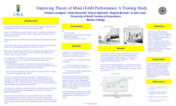 Improving Theory of Mind (ToM) Performance: A Training Study