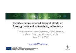Climate change induced drought effects on forest growth and