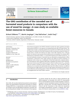 The GHG contribution of the cascaded use of harvested wood