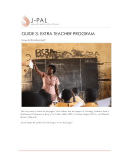 guide 3: extra teacher program - The Abdul Latif Jameel Poverty