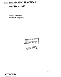 ENZYMATIC REACTION MECHANISMS OXPORD