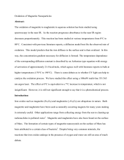 Oxidation of Magnetite Nanoparticles