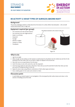 B5 Activity 2: What Types of Surfaces Absorb Heat?