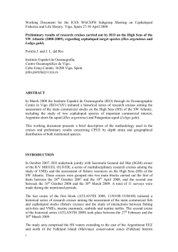 Working Document for the ICES WGCEPH Subgroup Meeting on