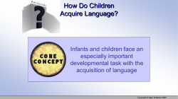 How Do Children Acquire Language?