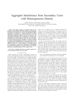Aggregate Interference from Secondary Users with Heterogeneous