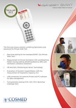 The first and unique solution combining Spirometry and advanced