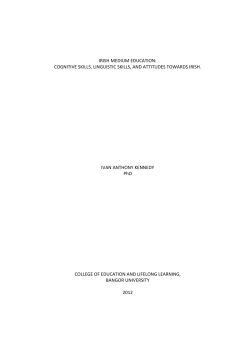 i IRISH MEDIUM EDUCATION: COGNITIVE SKILLS