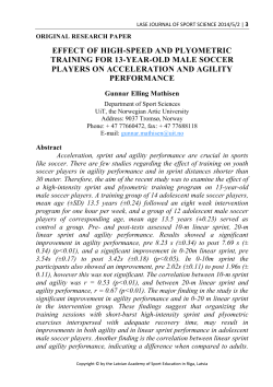 effect of high-speed and plyometric training for 13-year