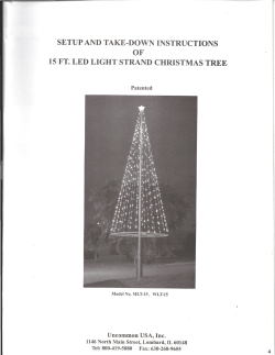 setup and take-down instructions of 15ft. led light
