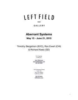 Aberrant Systems May 15 - June 21, 2015