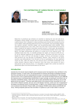 "The contribution of carbon pricing to sustainable mining