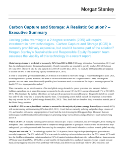 Carbon Capture and Storage: A Realistic Solution