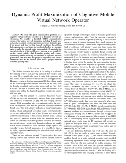 Dynamic Profit Maximization of Cognitive Mobile