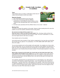 Tennis Balls Meeting (Counting)