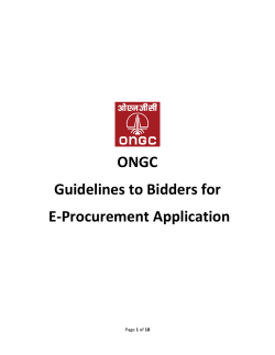 ONGC Guidelines to Bidders for E