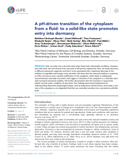A pH-driven transition of the cytoplasm from a fluid- to a solid