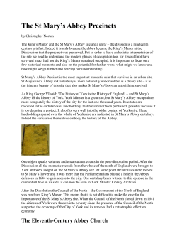 St Mary`s Abbey and The Dissolution
