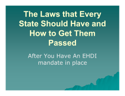 The Laws that Every State Should Have and How to Get Them Passed