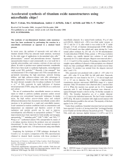 Accelerated synthesis of titanium oxide nanostructures using