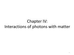 Interactions of photons with matter