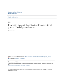 Innovative integrated architecture for educational games