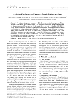 Analysis of Seed-expressed Sequence Tags in Triticum aestivum