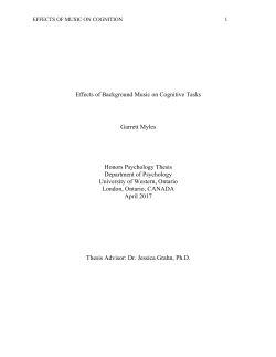 Effects of Background Music on Cognitive Tasks