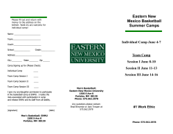 Eastern New Mexico Basketball Summer Camps