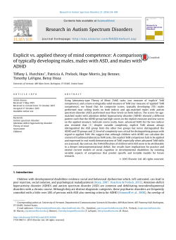 Explicit vs. applied theory of mind competence: A comparison of