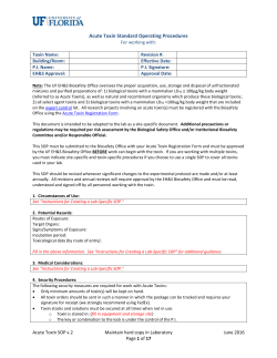 Standard Operating Procedures