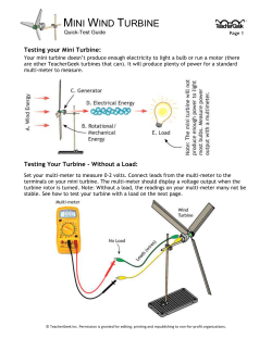 Optional: Testing Your Turbine with a Load