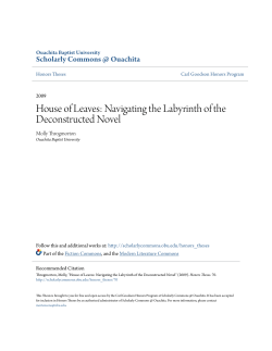 House of Leaves - Scholarly Commons @ Ouachita