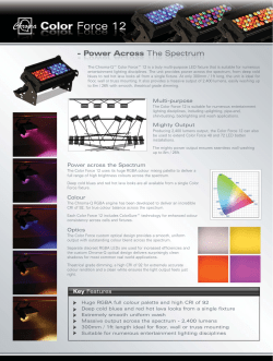 Multi-purpose Mighty Output Power across the Spectrum Colour Optics