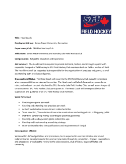Title: Head Coach Employment Group: Simon Fraser University