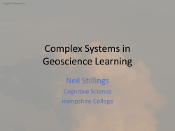Complex Systems in Geoscience Learning - SERC