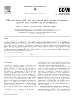 Differences in the biophysical properties of membrane and