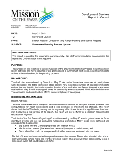 Report to Council in