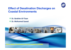 Effect of Desalination Discharges on Coastal Environments