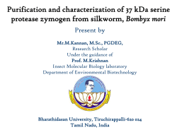 Present by Mr.M.Kannan, M.Sc., PGDEG Doctoral Research Scholar