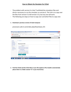 How to Obtain the Simulator for CCSv6