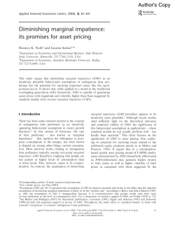 Diminishing marginal impatience: its promises for asset pricing