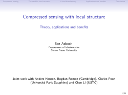 Compressed sensing with local structure