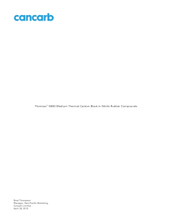 Thermax N990 Thermal Carbon Black in Nitrile Rubber Compounds