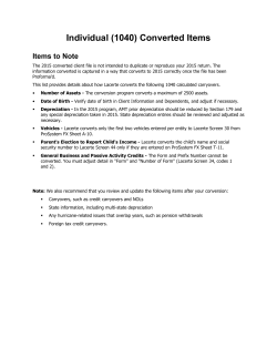 Individual (1040) Converted Items
