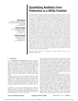 Quantifying Aesthetic Form Preference in a Utility Function