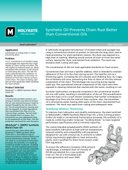 Synthetic Oil Prevents Chain Rust Better than