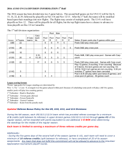 2001 AYSO playoff information